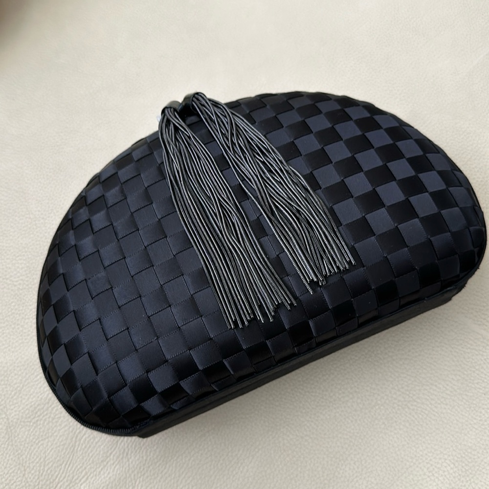 TED BAKER Black Checkered Evening Clutch